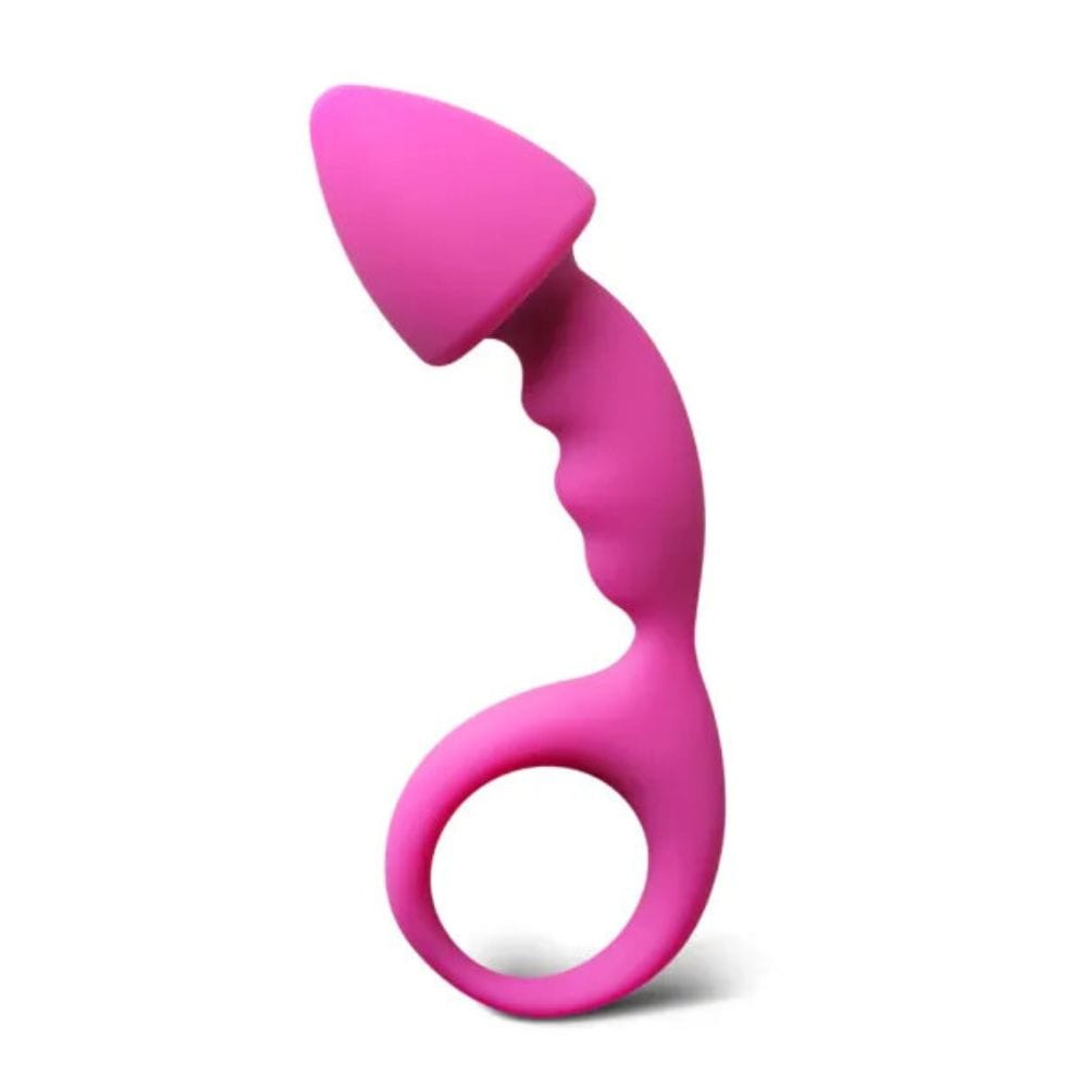Curved Comfort Silicone Butt Plug with Retrieval Ring - image number 1