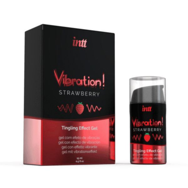 Liquid Vibration Tingling Pulsing Warming Effect Strawberry Flavoured Gel - image number 1