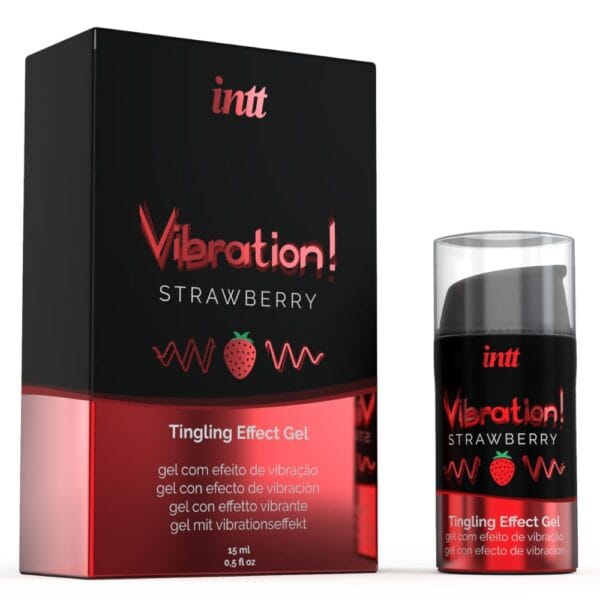 Liquid Vibration Tingling Pulsing Warming Effect Strawberry Flavoured Gel - image number 1