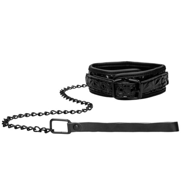 Ouch! Luxury Adjustable Collar with Leash - image number 1