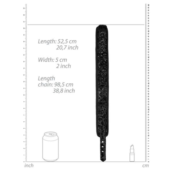 Ouch! Luxury Adjustable Collar with Leash - image number 3