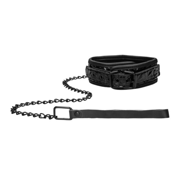 Ouch! Luxury Adjustable Collar with Leash - image number 1