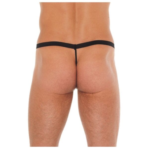 Rimba Men's G-String with Leopard Print Pouch - image number 2