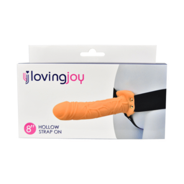 Loving Joy Realistic Unisex Hollow Strap-On 8 Inch - image number 4
