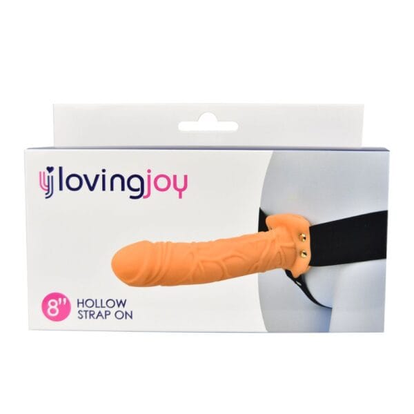 Loving Joy Realistic Unisex Hollow Strap-On 8 Inch - image number 4