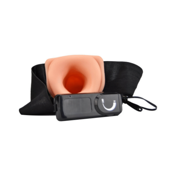 Loving Joy Vibrating Realistic Unisex Hollow Strap-On 8 Inch - image number 2