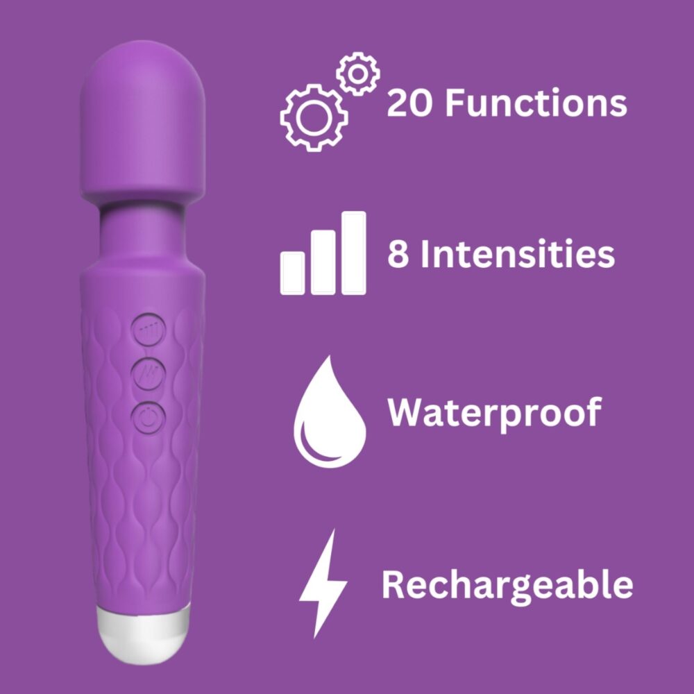 Loving Joy 20 Function Rechargeable Massage Wand Vibrator - image number 3