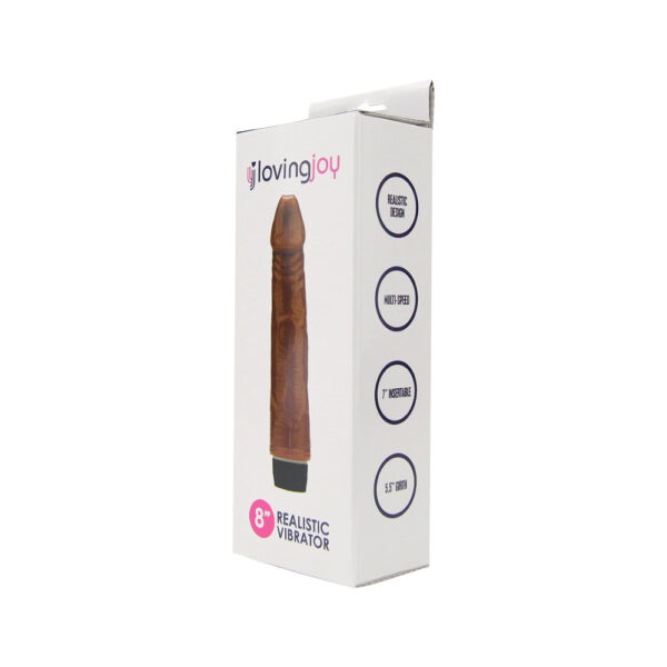 Loving Joy Realistic Multi-Speed Dildo Vibrator 8 Inch - image number 4