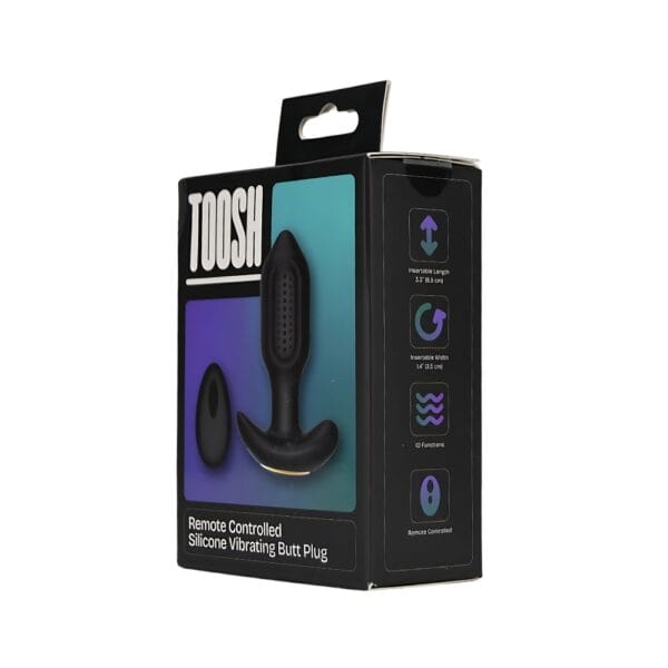 Toosh 10 Function Remote Control Vibrating Butt Plug - image number 6