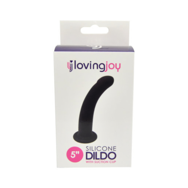 Loving Joy Curved Silicone Suction Cup Dildo 5 Inch - image number 2