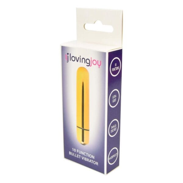 Loving Joy 10 Function Whisper Quiet Gold Bullet Vibrator - image number 3