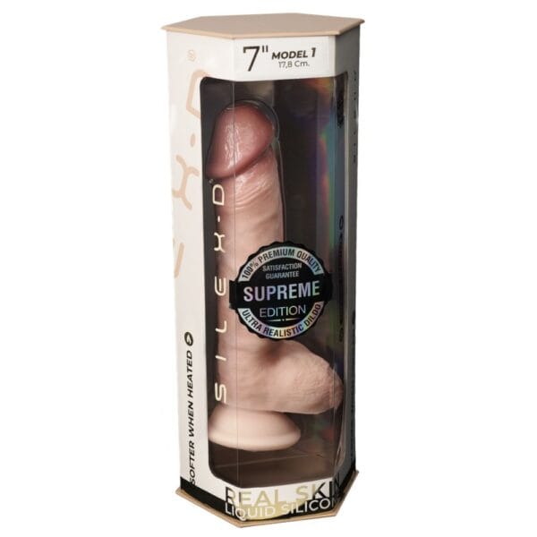 SilexD Ultra Realistic Liquid Silicone Dildo with Balls 7 Inch - image number 4