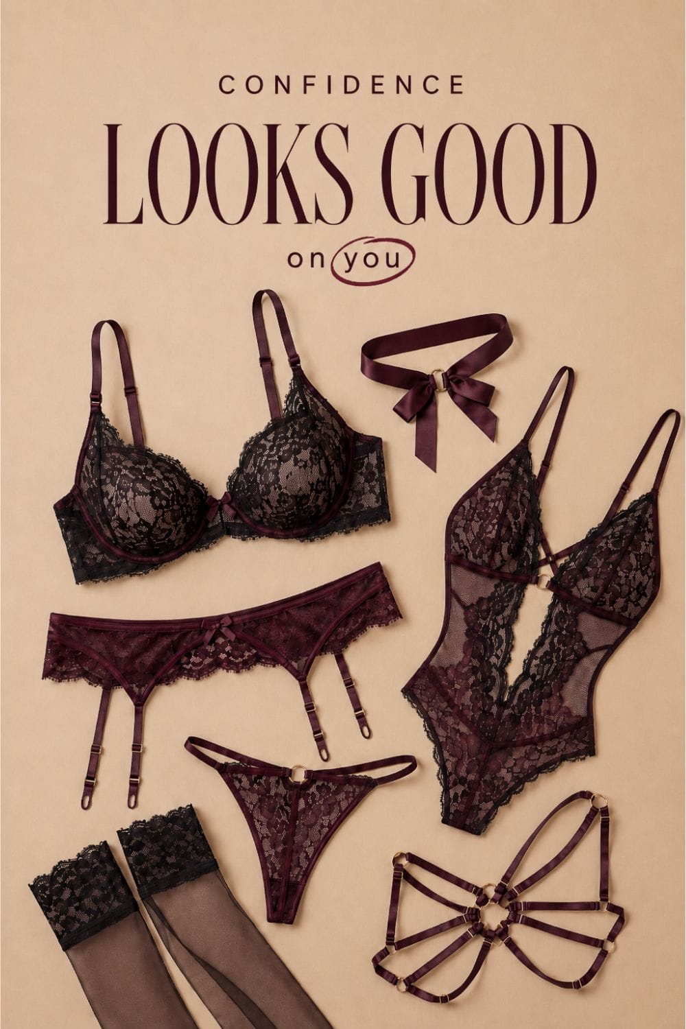 Confidence looks good on you. Shop lingerie