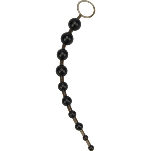 Loving Joy Black Anal Beads With Retrieval Ring – image number 1