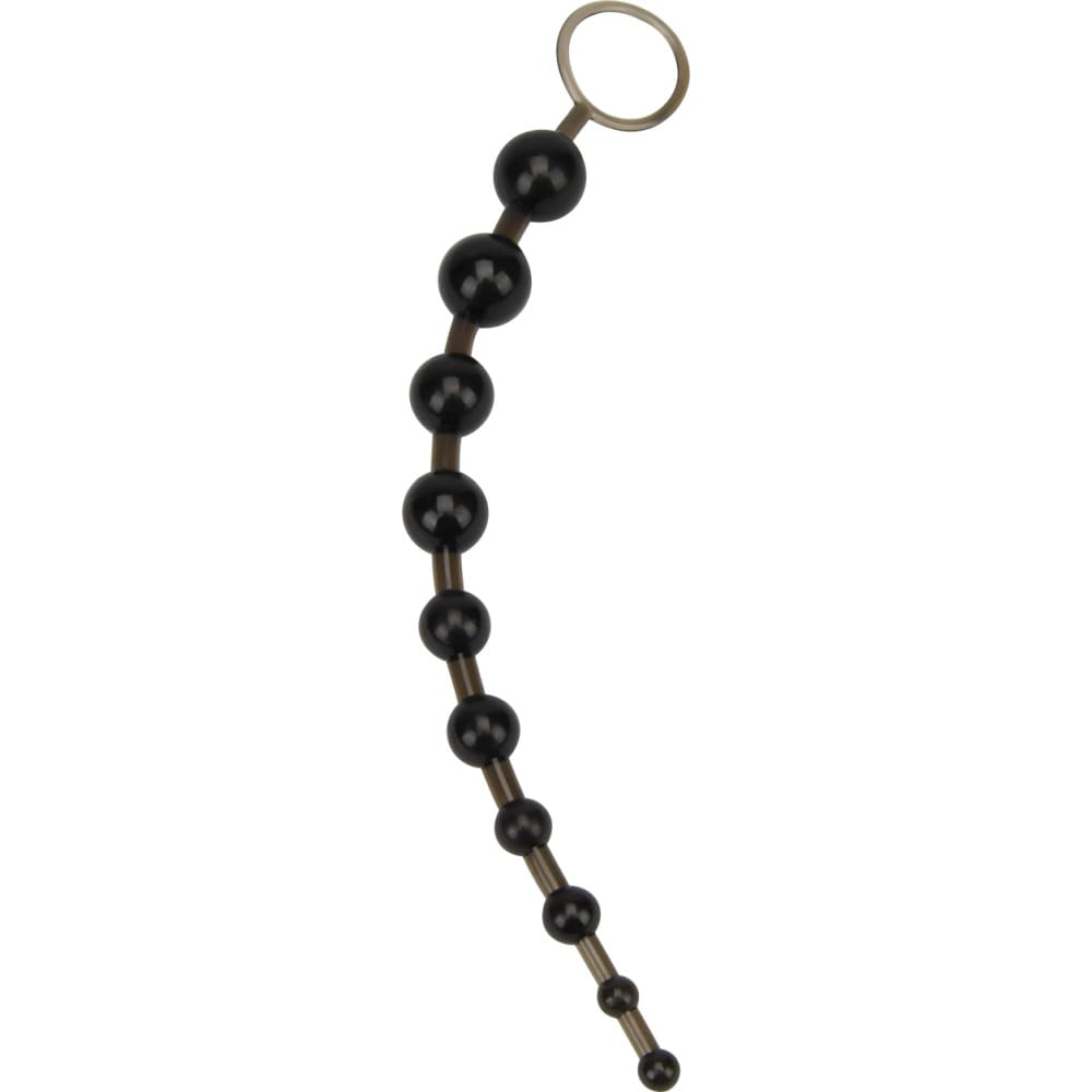 Loving Joy Black Anal Beads With Retrieval Ring – image number 1