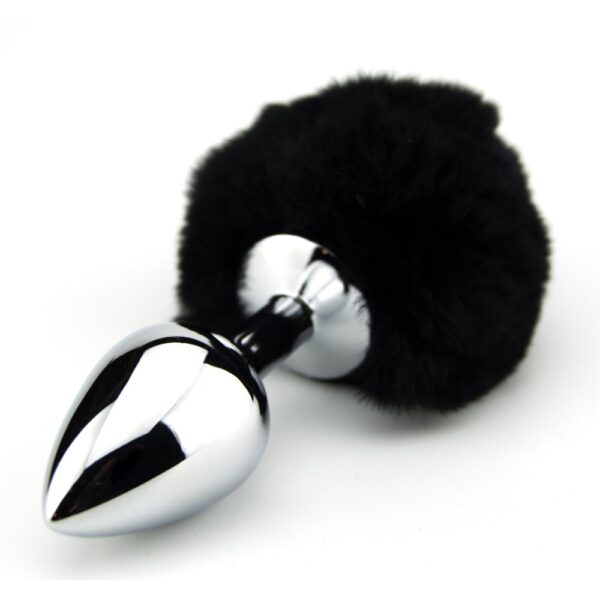 Furry Fantasy Black Bunny Tail Butt Plug – image number 1