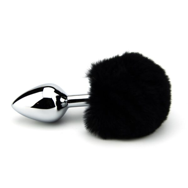 Furry Fantasy Black Bunny Tail Butt Plug – image number 2