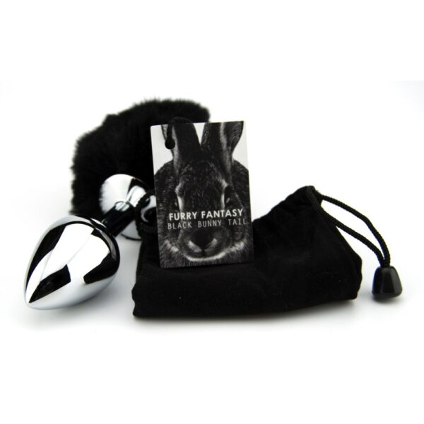 Furry Fantasy Black Bunny Tail Butt Plug – image number 3