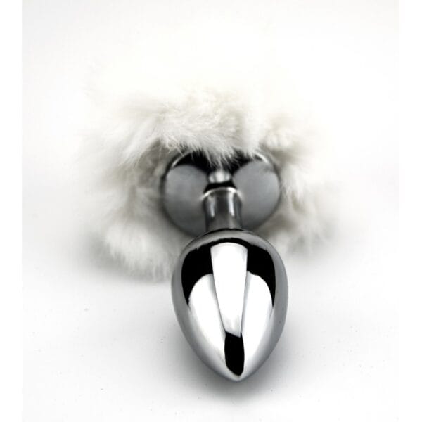 Furry Fantasy White Bunny Tail Butt Plug – image number 2