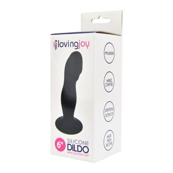 Loving Joy Curved Silicone Suction Cup Dildo 6 Inch – image number 4