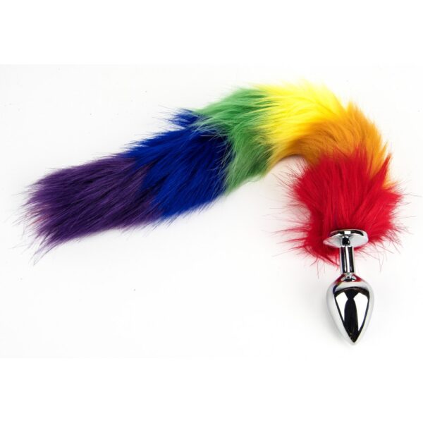 Furry Fantasy Rainbow Tail Butt Plug – image number 2