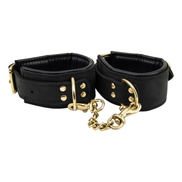 Bound Noir Nubuck Leather Slim Wrist Cuffs – image number 2