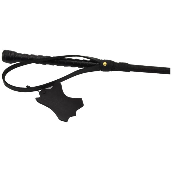 Bound Noir Nubuck Leather Riding Crop – image number 1