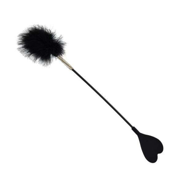 Bound to Please Silicone Heart Shaped Crop with Feather Tickler – image number 2
