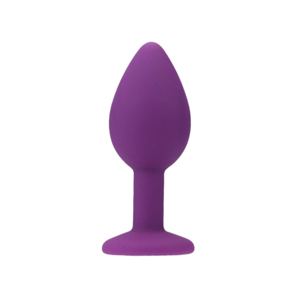 Loving Joy Jewelled Silicone Butt Plug Purple Small – image number 1