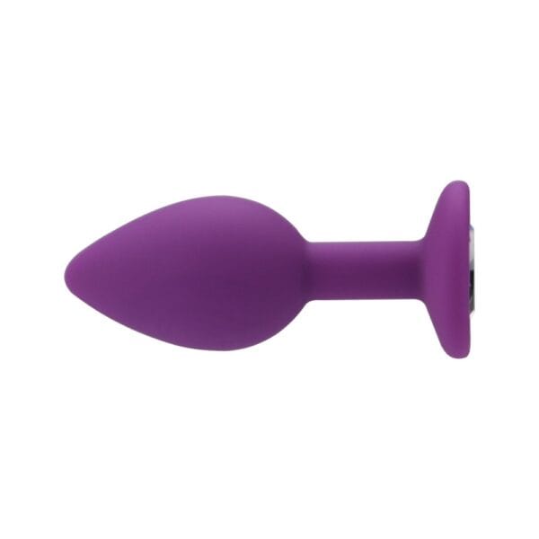 Loving Joy Jewelled Silicone Butt Plug Purple Small – image number 2