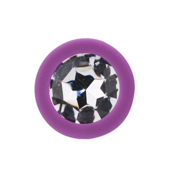 Loving Joy Jewelled Silicone Butt Plug Purple Small – image number 4