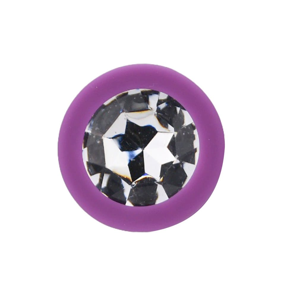 Loving Joy Jewelled Silicone Butt Plug Purple Small – image number 4