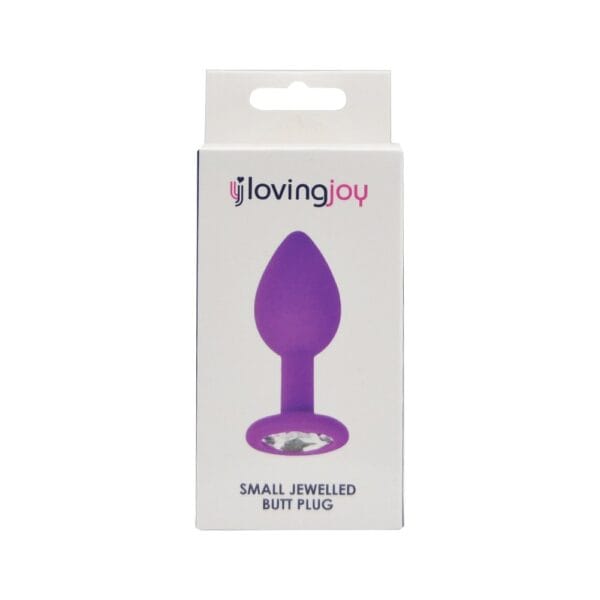 Loving Joy Jewelled Silicone Butt Plug Purple Small – image number 5