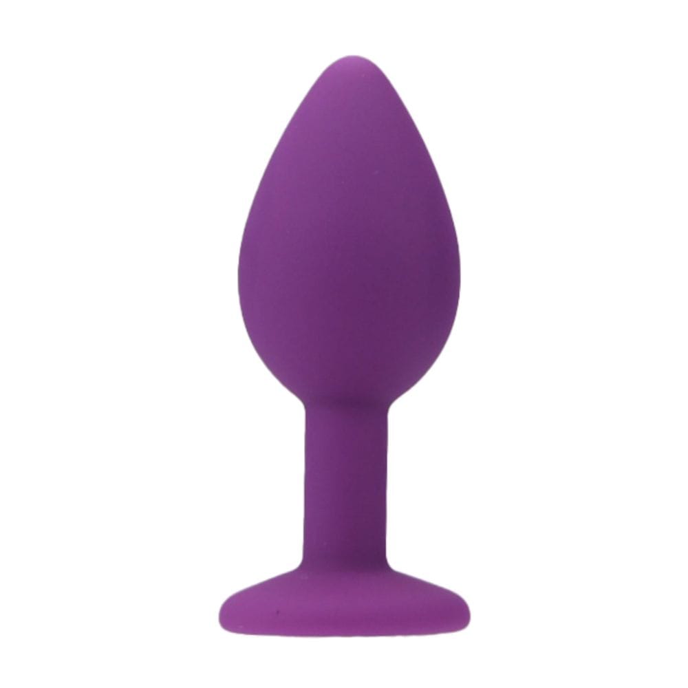 Loving Joy Small Jewelled Purple Silicone Butt Plug – image number 2