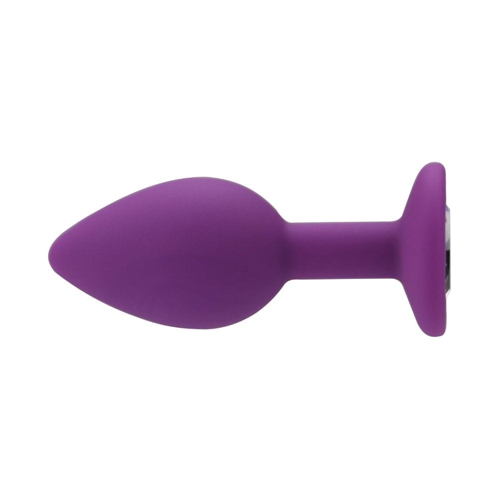 Loving Joy Small Jewelled Purple Silicone Butt Plug – image number 3