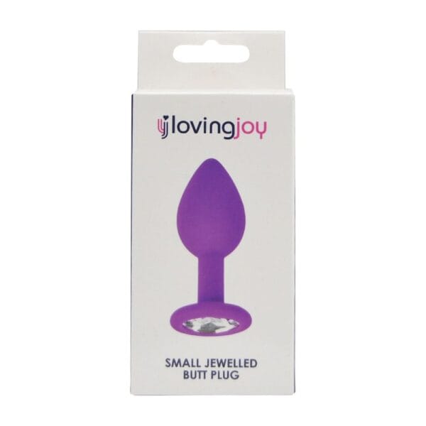 Loving Joy Small Jewelled Purple Silicone Butt Plug – image number 4