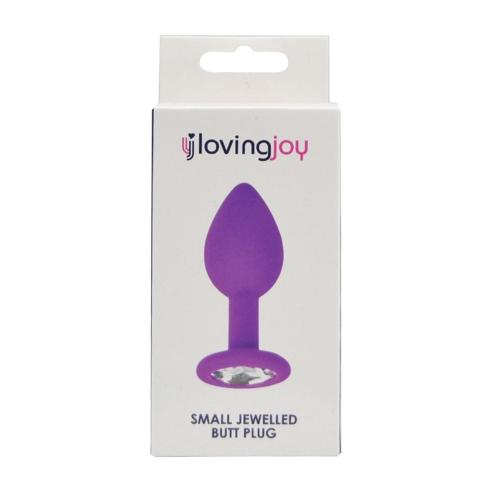 Loving Joy Small Jewelled Purple Silicone Butt Plug – image number 4