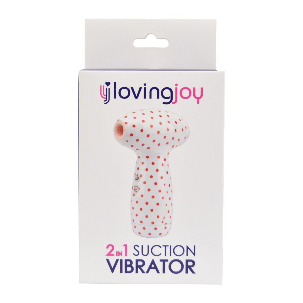 Loving Joy 2 In 1 Suction Vibrator Polka Dot – image number 5