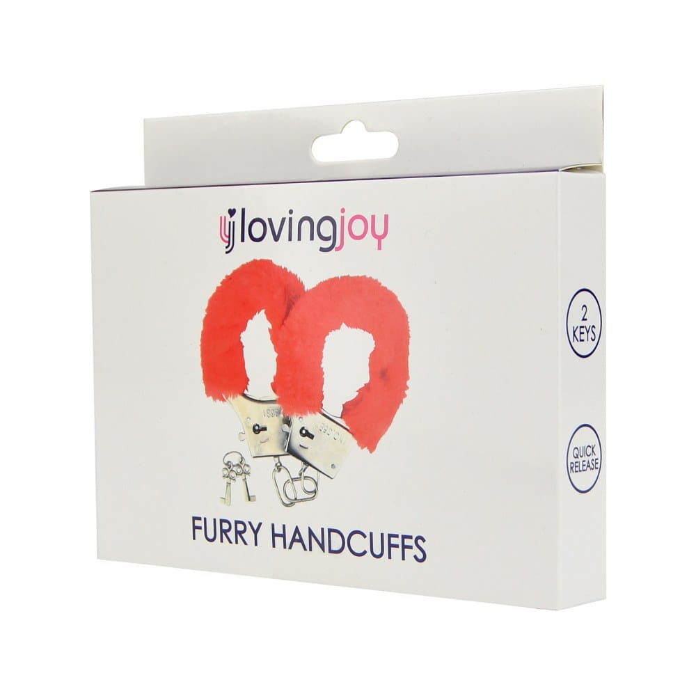 Loving Joy Furry Handcuffs Red – image number 3