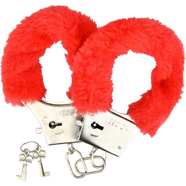 Loving Joy Furry Handcuffs Red – image number 1