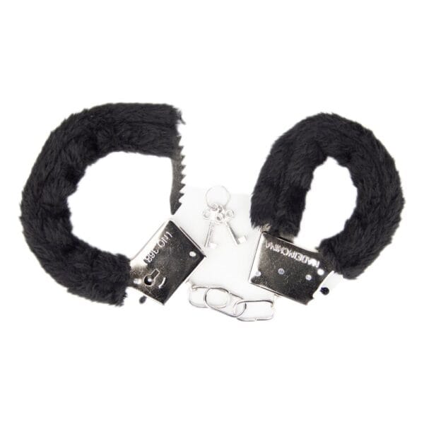 Loving Joy Furry Handcuffs Black – image number 2