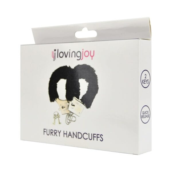 Loving Joy Furry Handcuffs Black – image number 3