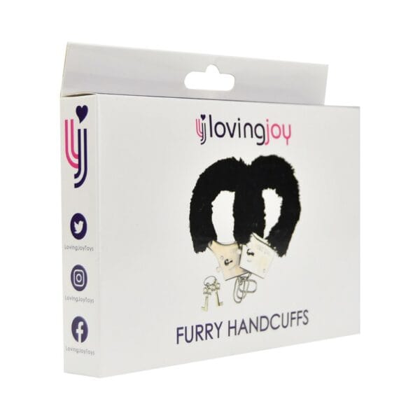 Loving Joy Furry Handcuffs Black – image number 4