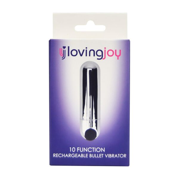 Loving Joy 10 Function Rechargeable Silver Bullet Vibrator – image number 2
