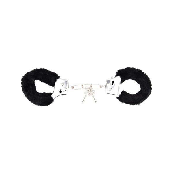 Bound to Play Heavy Duty Furry Handcuffs Black – image number 3