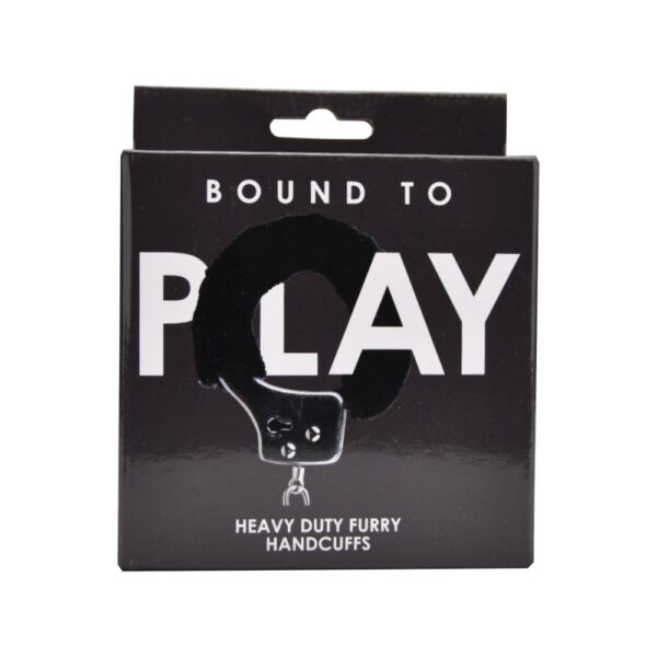 Bound to Play Heavy Duty Furry Handcuffs Black – image number 4