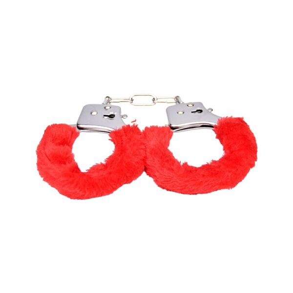 Bound to Play Heavy Duty Furry Handcuffs Red – image number 1