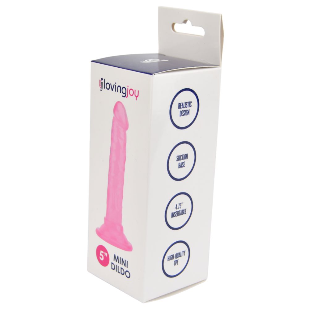 Loving Joy Beginner’s Realistic Pink Suction Cup Dildo 5 Inch – image number 2