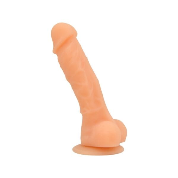 Loving Joy Realistic Silicone Suction Cup Dildo with Balls Vanilla – image number 3