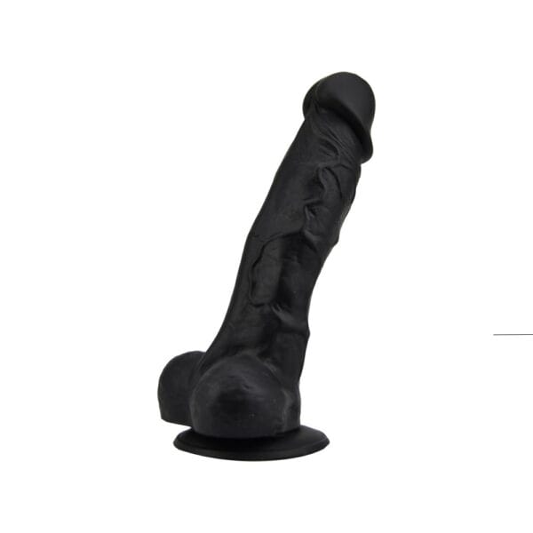 Loving Joy Realistic Black Suction Cup Dildo with Balls 7 Inch – image number 1